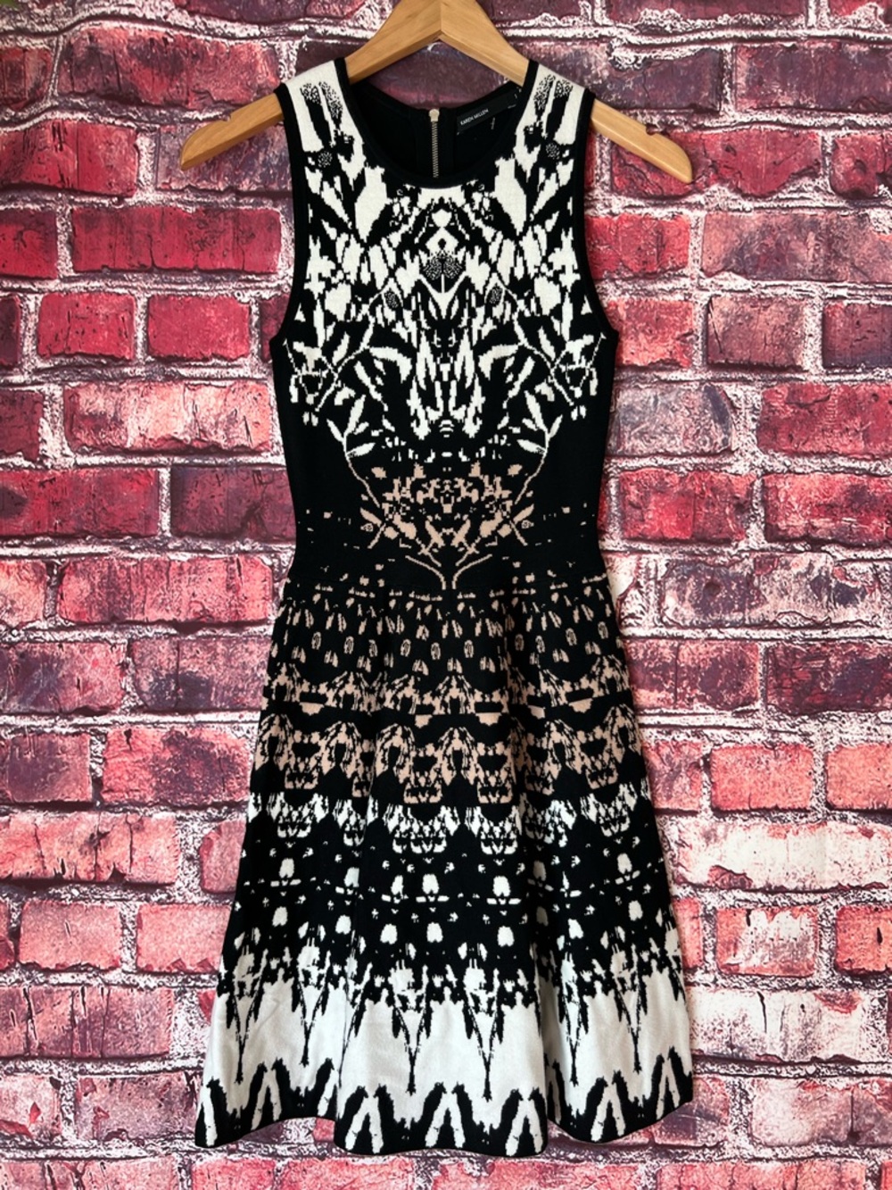 Karen Millen Texture Knit Skater Dress